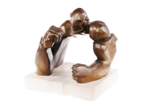 "Right hand" bronze sculpture H28cm (c) Polish sculptor Bogdan Markowski image Jan Szymanowski