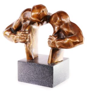 "Riven" bronze sculpture H30cm (c) Polish sculptor Bogdan Markowski image Jan Szymanowski