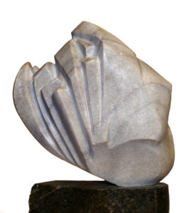 "Swan" marble sculpture H35cm (c) Polish sculptor Bogdan Markowski image Jan Szymanowski