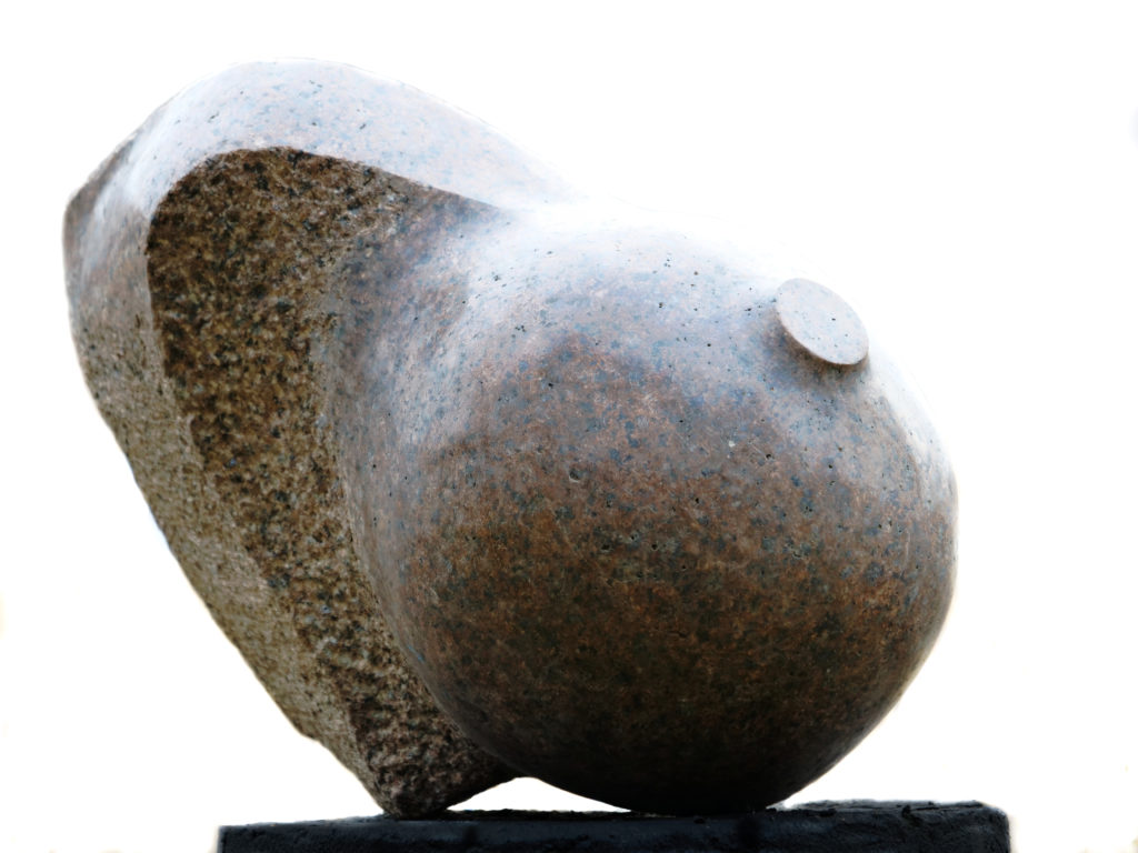 "Breast" granite sculpture H39 cm (c) Polish sculptor Bogdan Markowski image Jan Szymanowski