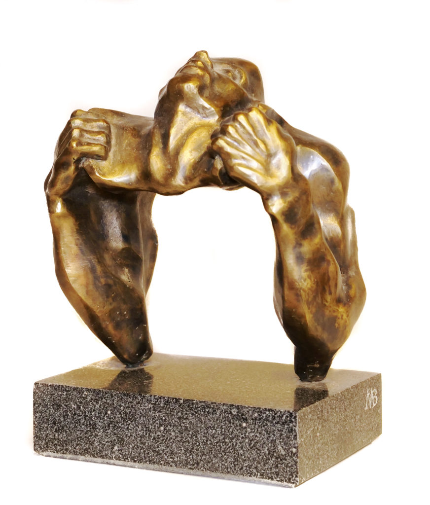 "Riven" bronze H32cm Polish sculptor Bogdan Markowski image Jan Szymanowski