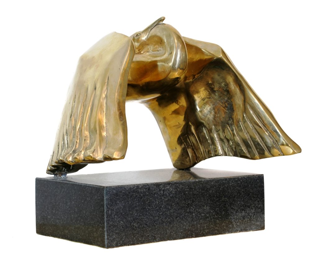 "Heron" bronze H22cm (c) Polish Sculptor Bogdan Markowski image Jan Szymanowski